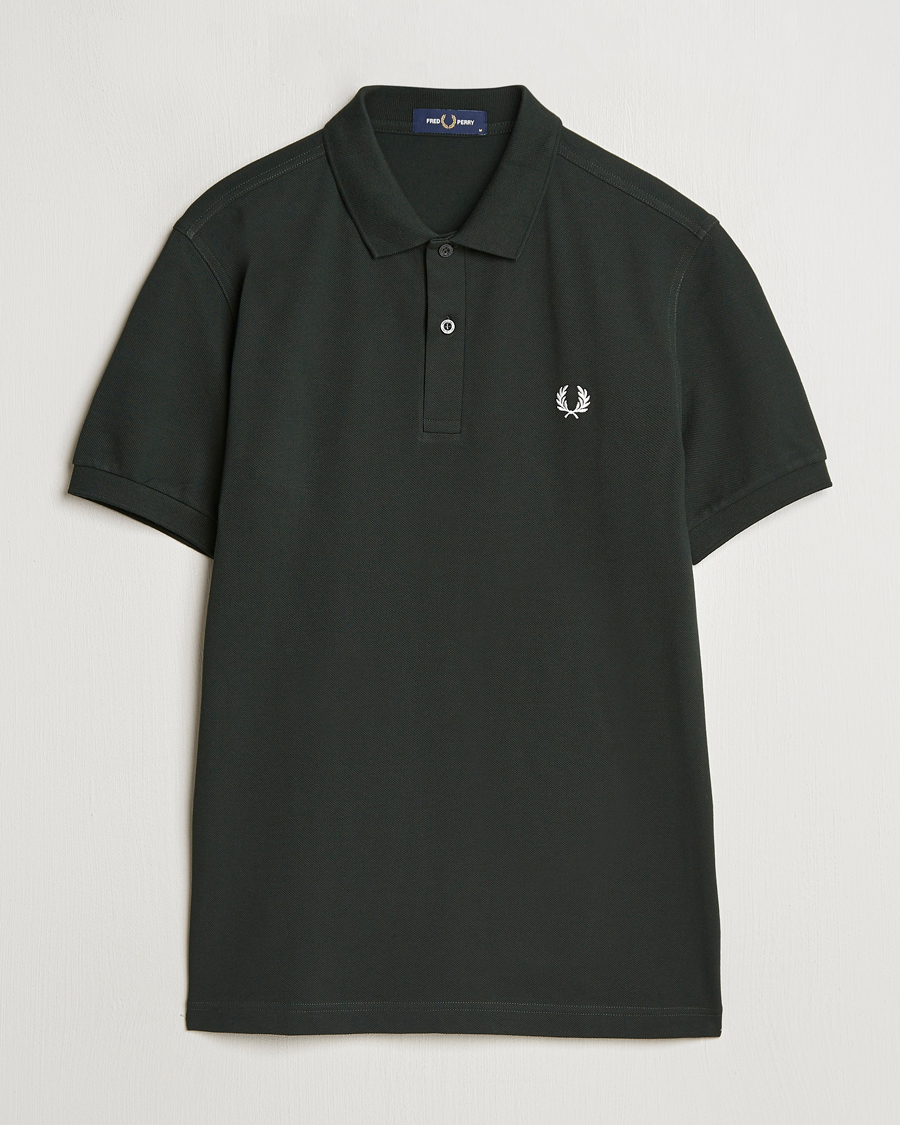 Fred Perry Plain Polo Shirt Night Green