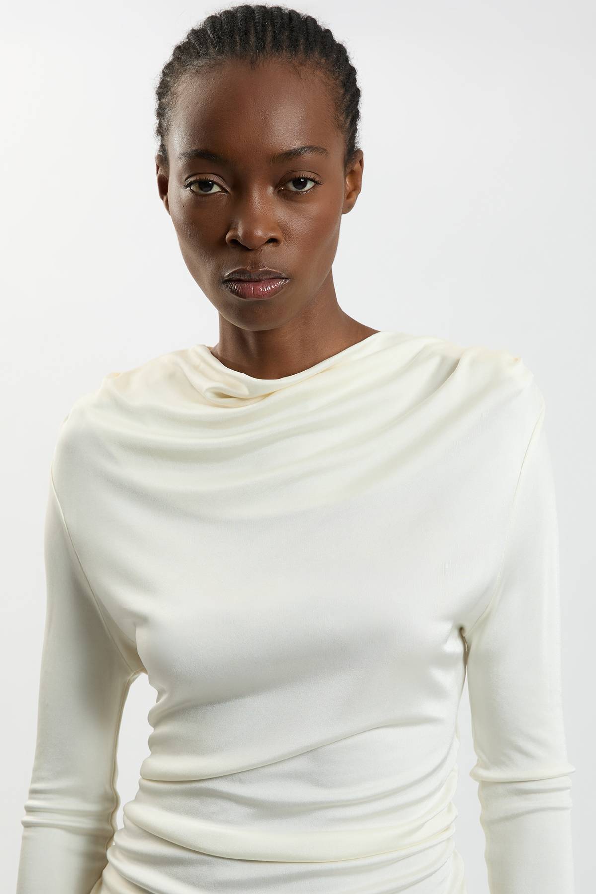 KarenMillen Haut Sans Manches En Crêpe De Viscose À Encolure Drapée