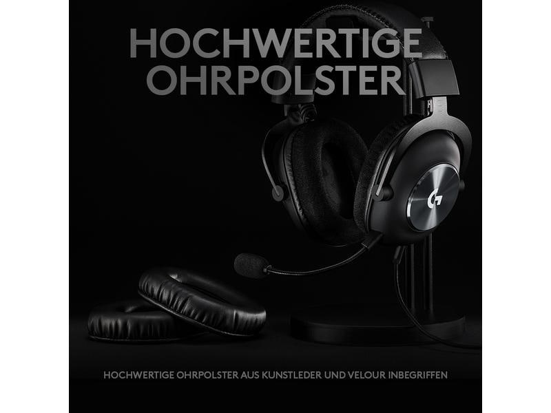 Logitech Headset G PRO X Gaming 7.1 Surround Schwarz Komfortables Over-Ear-Headset mit Surround-Sound