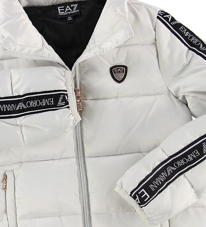 EA7 Daunenjacke - Nimbus Cloud m. Logo-Streifen