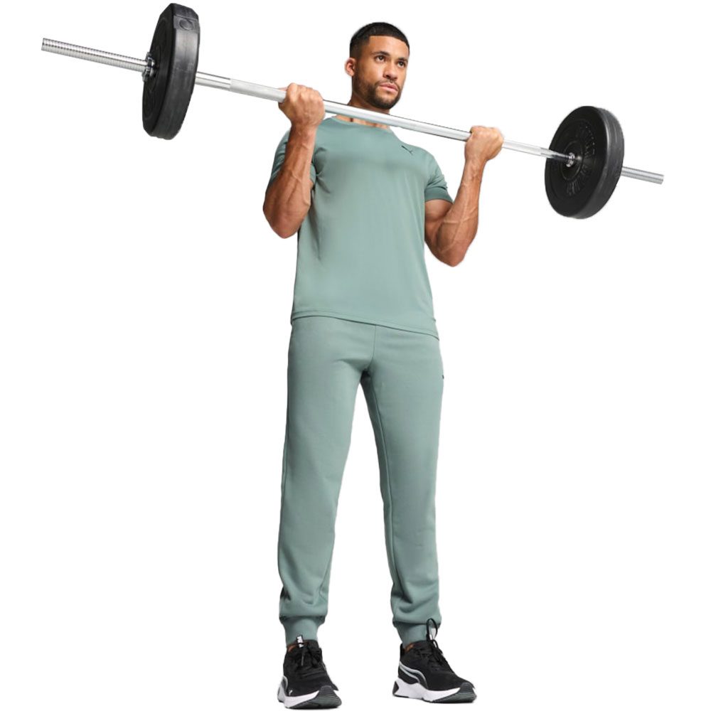 Puma M Tad Essentials Solid Cat T-Shirt Herren green moon