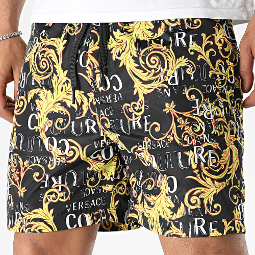 Short Jogging Print Logo Couture 74GADD18 Noir Renaissance