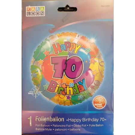 Karaloon Folienballon Happy Birthday 70