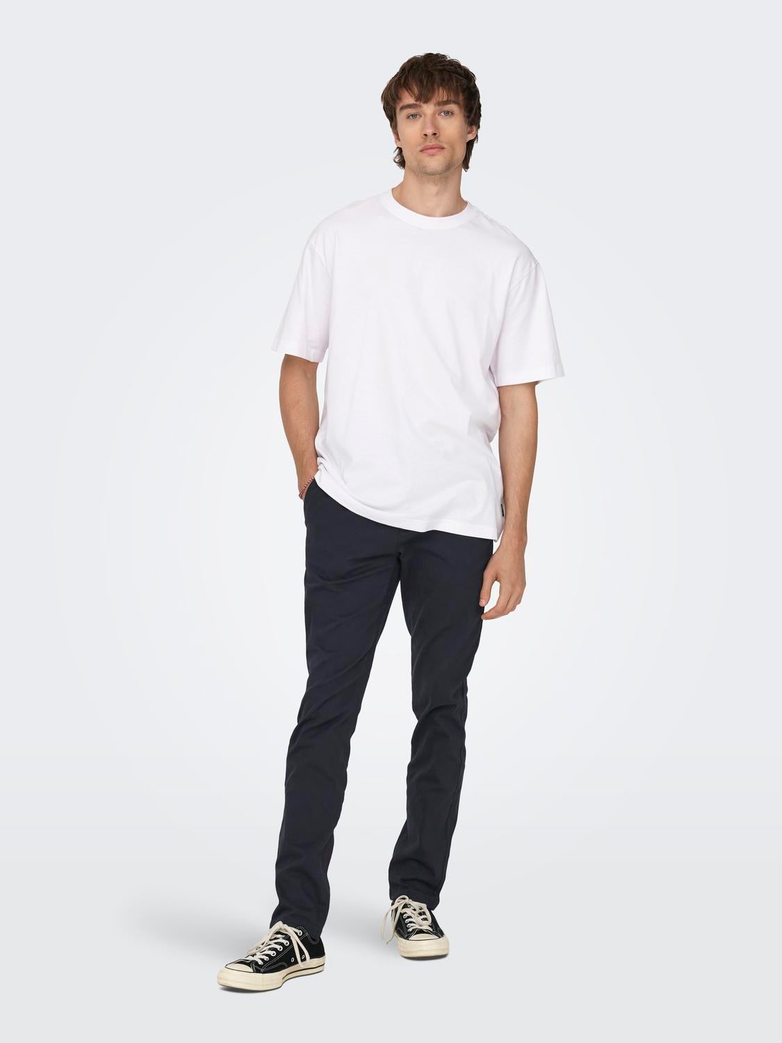 ONSMARK Slim Fit Chino Hose Dark Navy