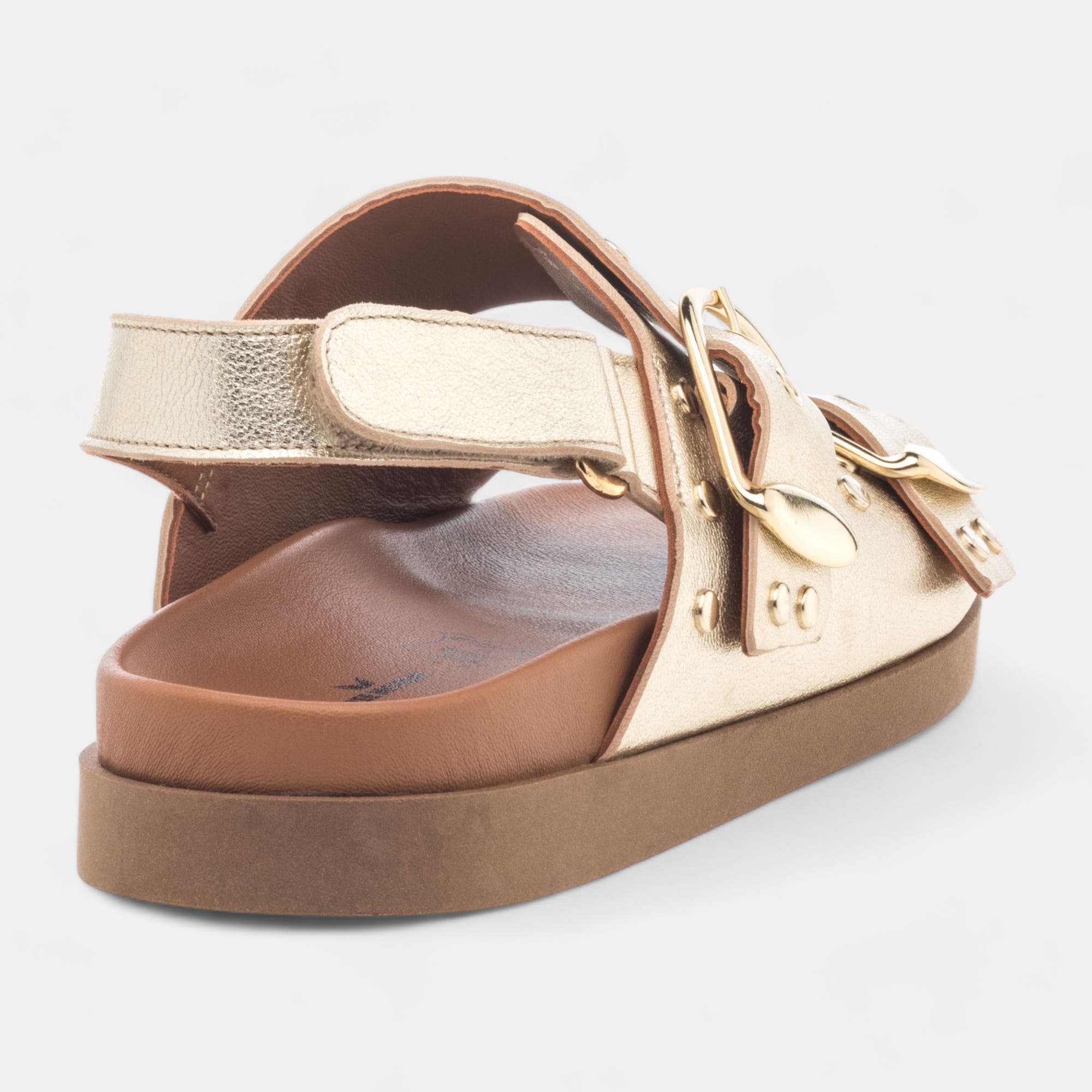 Sandales Femme en cuir or