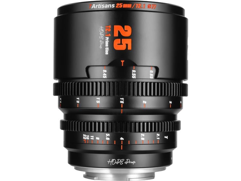 7Artisans Festbrennweite 25mm T/2.1 – MFT Kompaktes, leichtes Objektiv für Kameras mit Super35-Sensoren