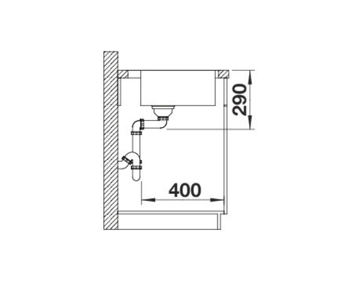 Blanco CLARON 700-IF/A spoelbak, 760 x 510 mm, roestvrij staal, 521634