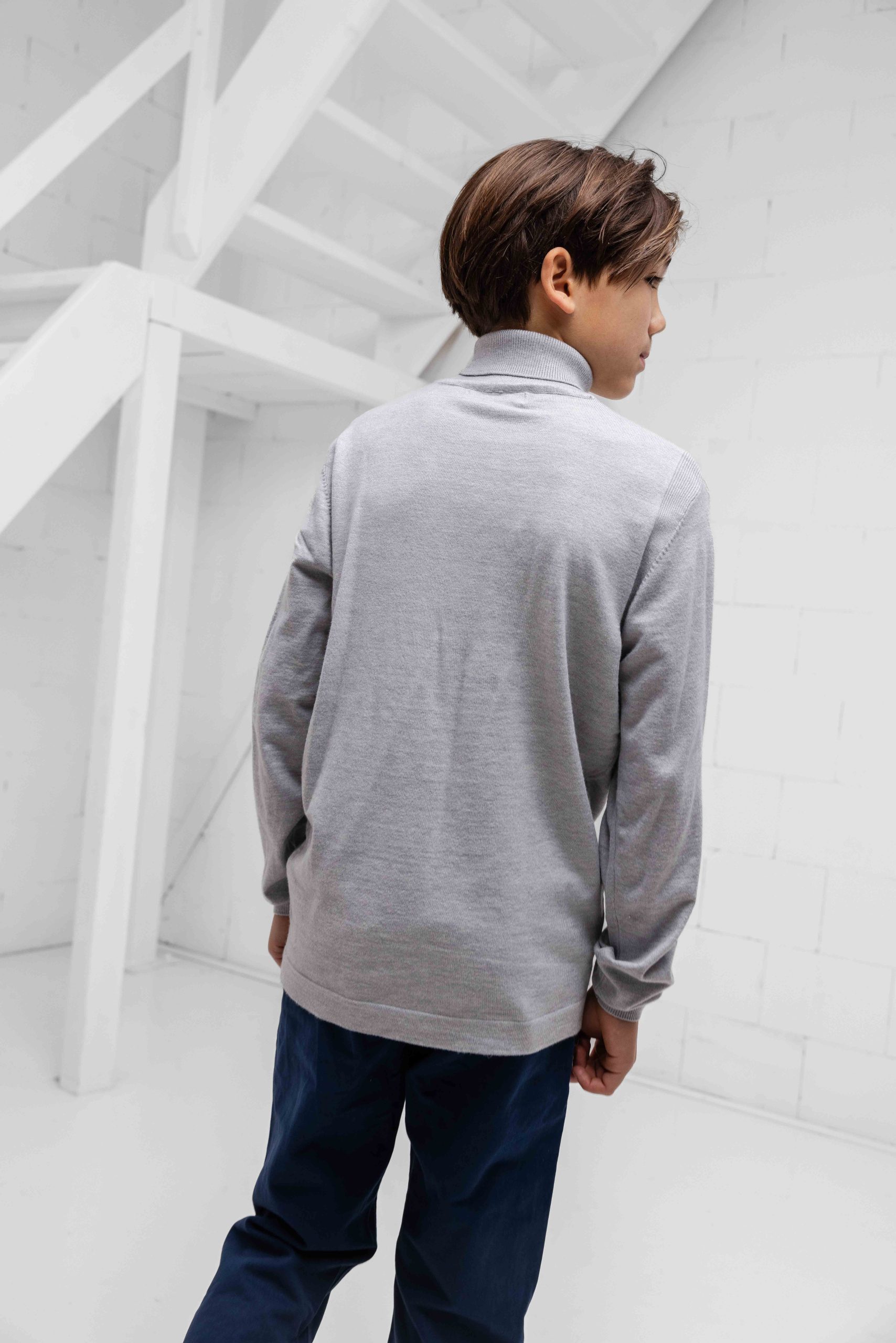 Vingino Knit Turtleneck Sweater Kids Grijs