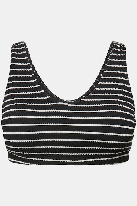 Bikini-Top, Softcups, Ringel, Stretch-Struktur