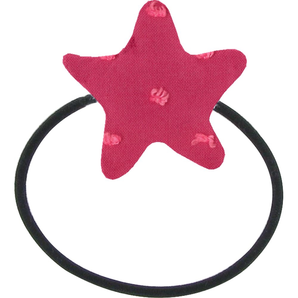 Elastique Cheveux Étoile Plumetis Rose Fuchsia