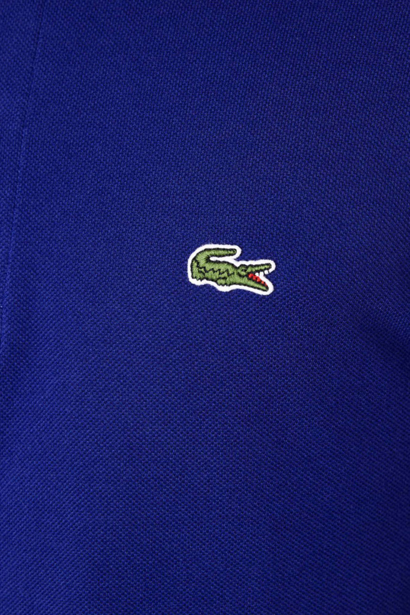 Camisa polo com bordado de crocodilo - Azul marinho