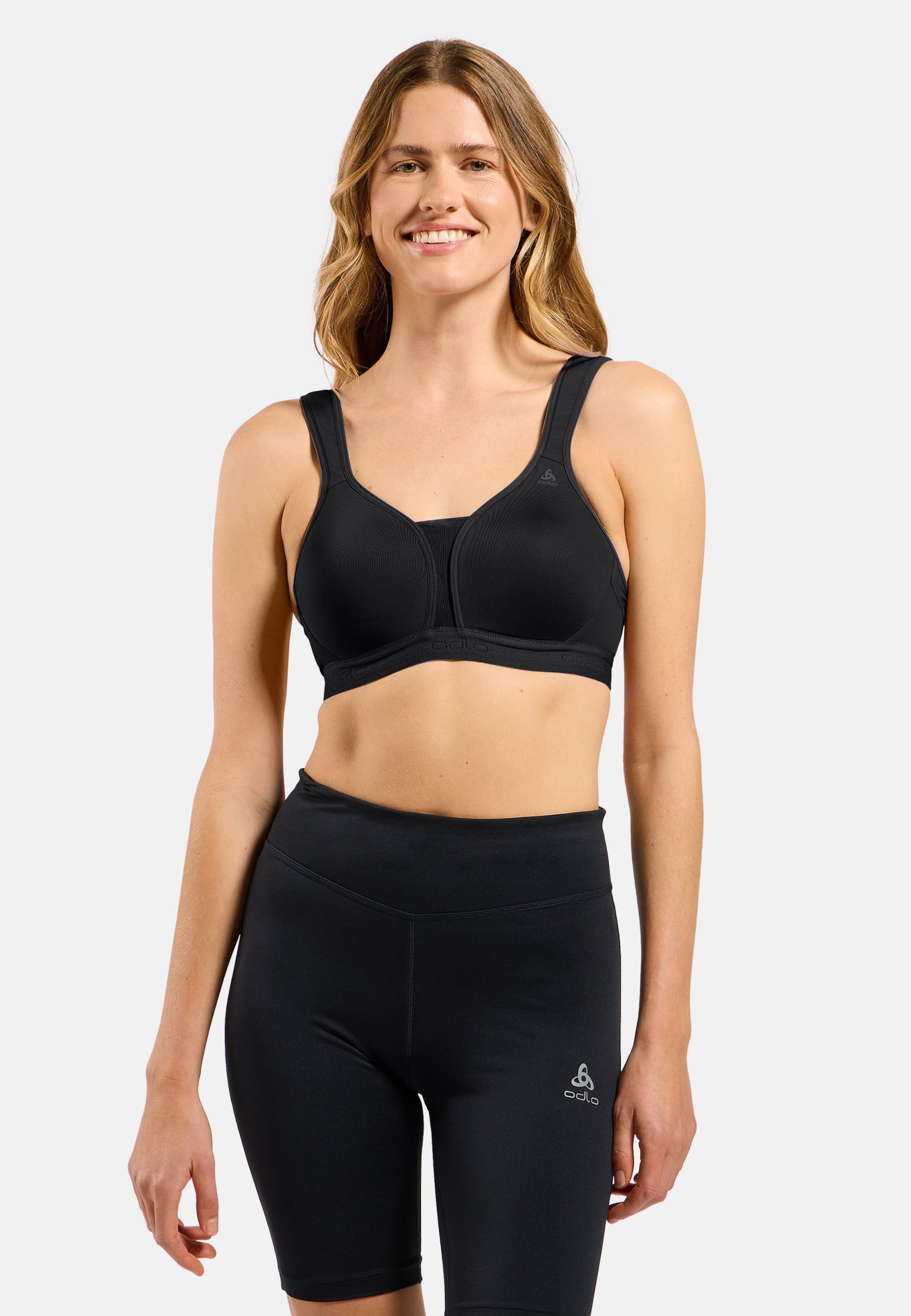 Gepolsterter Damen high Sport-BH in black