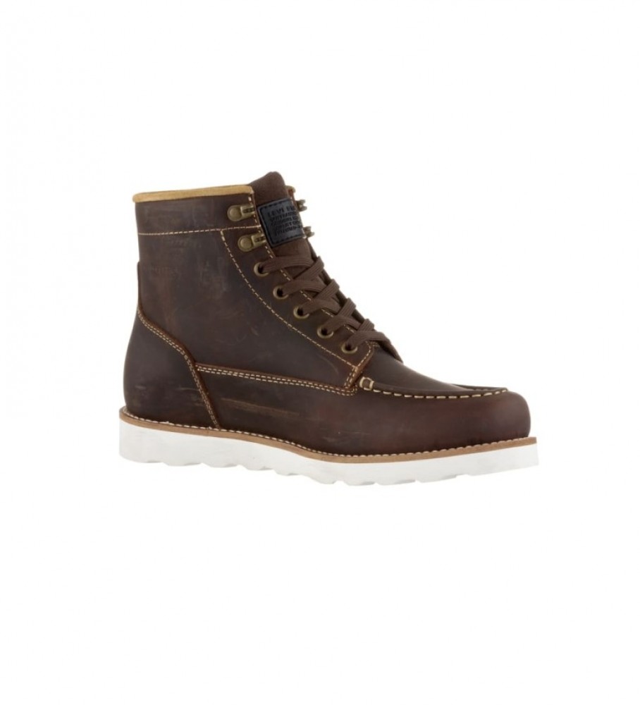 Botas Levi's Darrow Mocc de couro marrom
