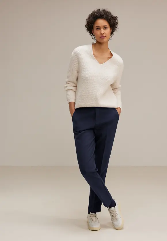 Loose Fit Twillhose - deep blue