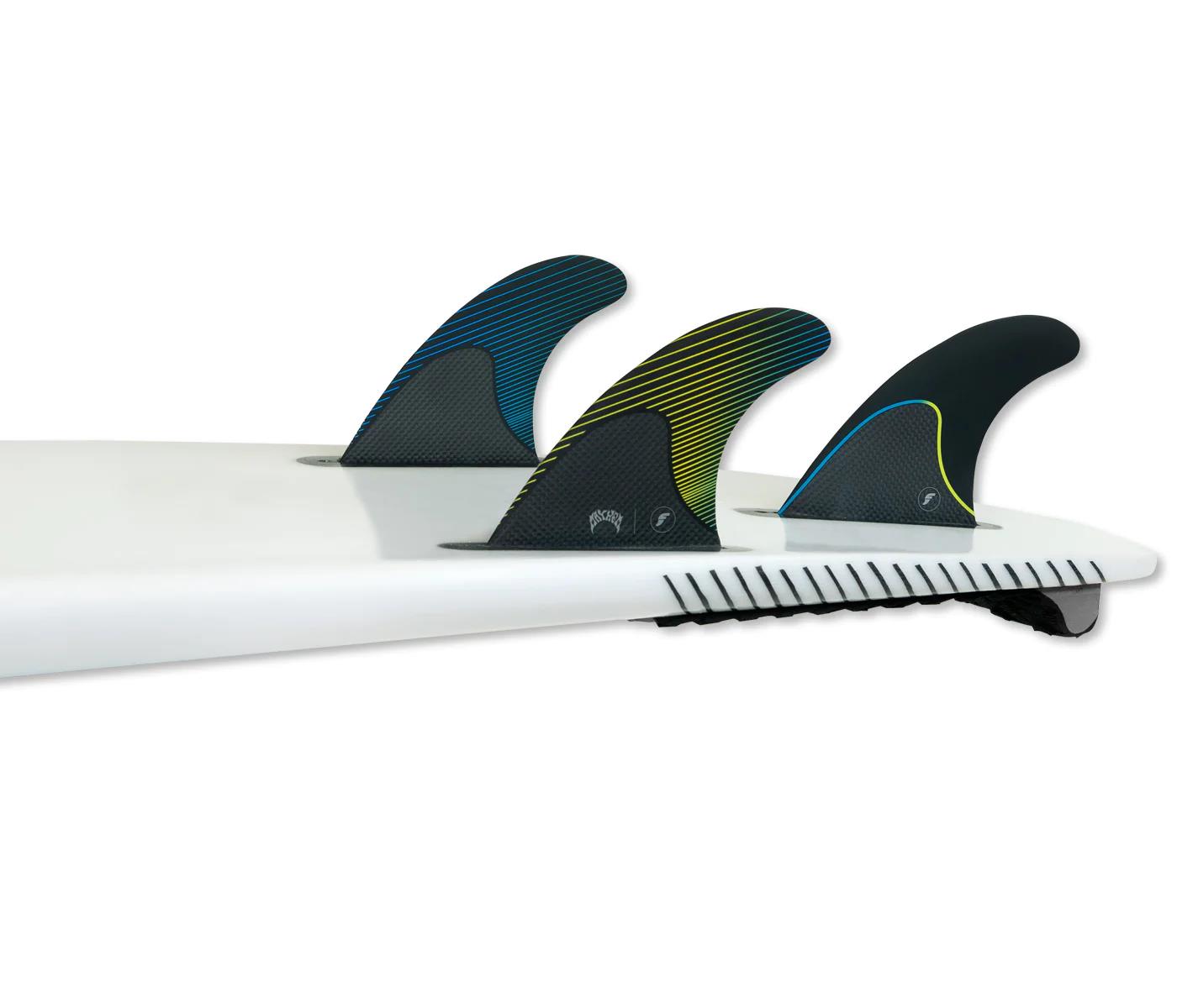 Futures Mayhem Honeycomb Carbon - Yellow / Blue - Thruster - M