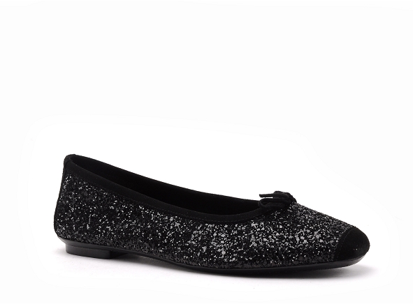 Reqins ballerines femme harmonie glitter noir