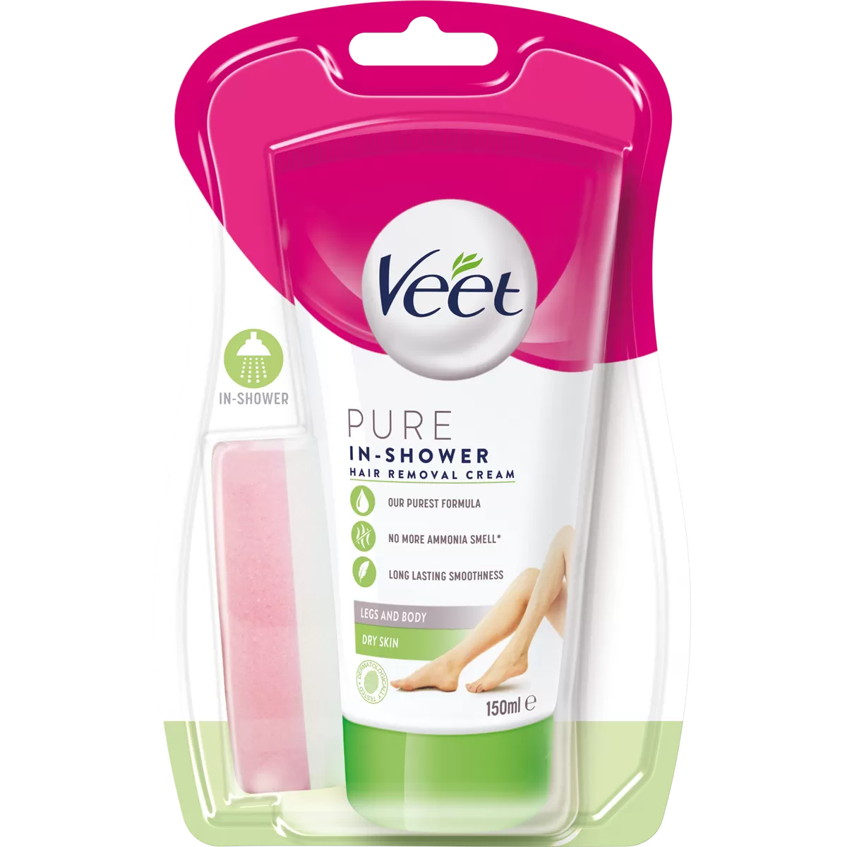 Veet Pure In-Shower Hair Removal Cream Dry Skin - 150 ml.
