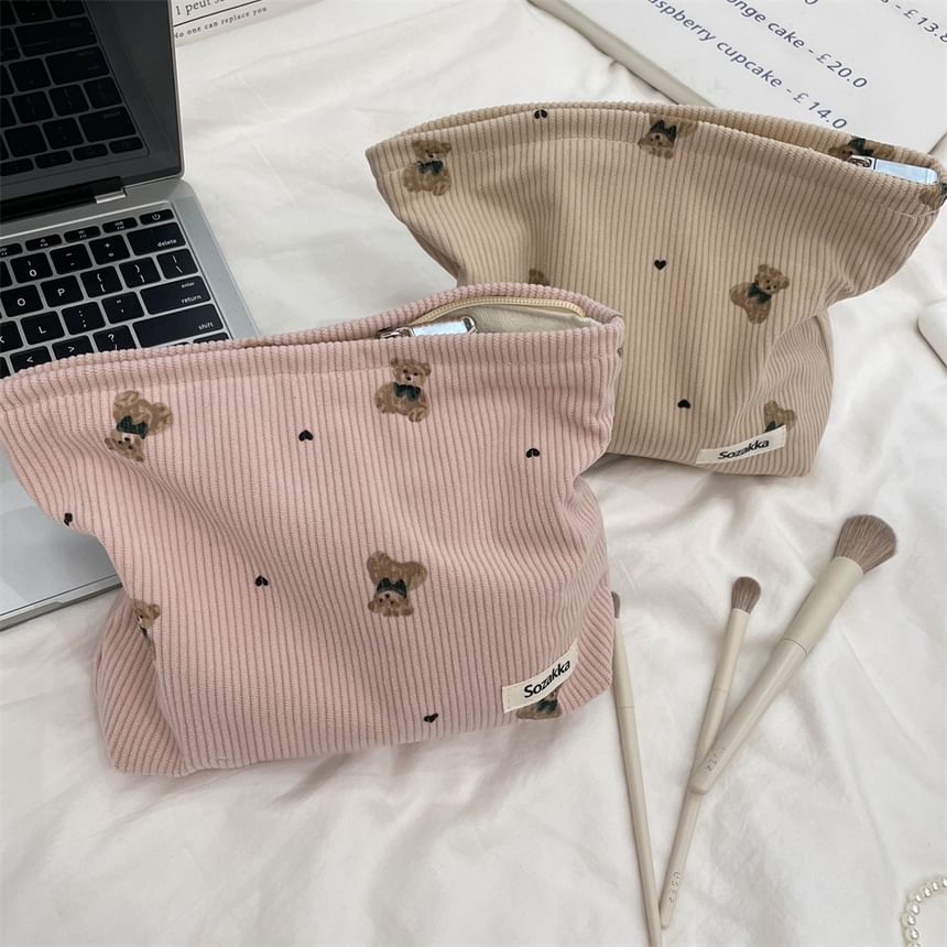 Bitabis - Bear Corduroy Make-uptas / Etui