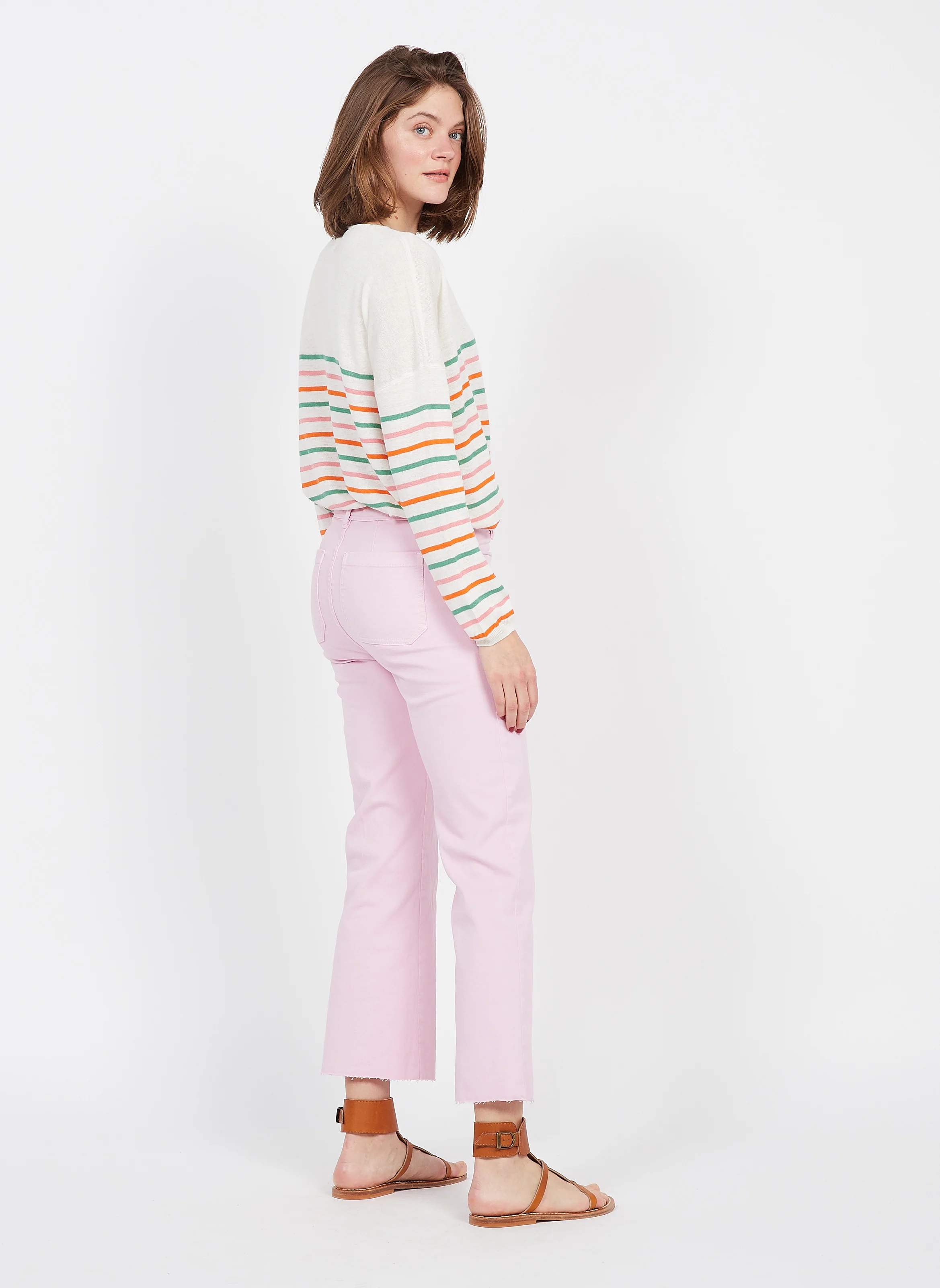 CARLOTTA - Pantalon large | Rose