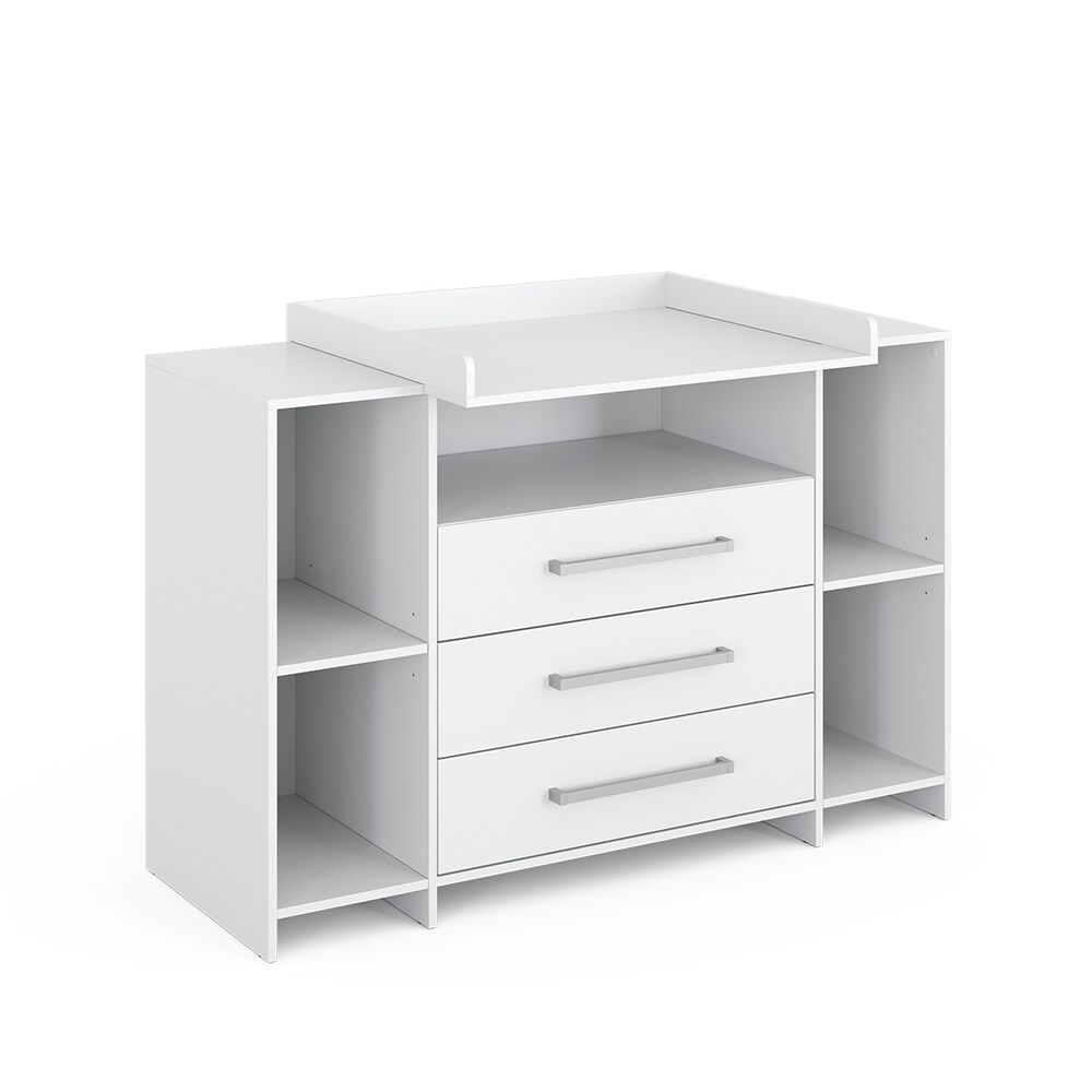 Vicco Wickelkommode Oskar XL 143 x 100 cm, Weiß, Wickeltisch inkl. Wickelauflage