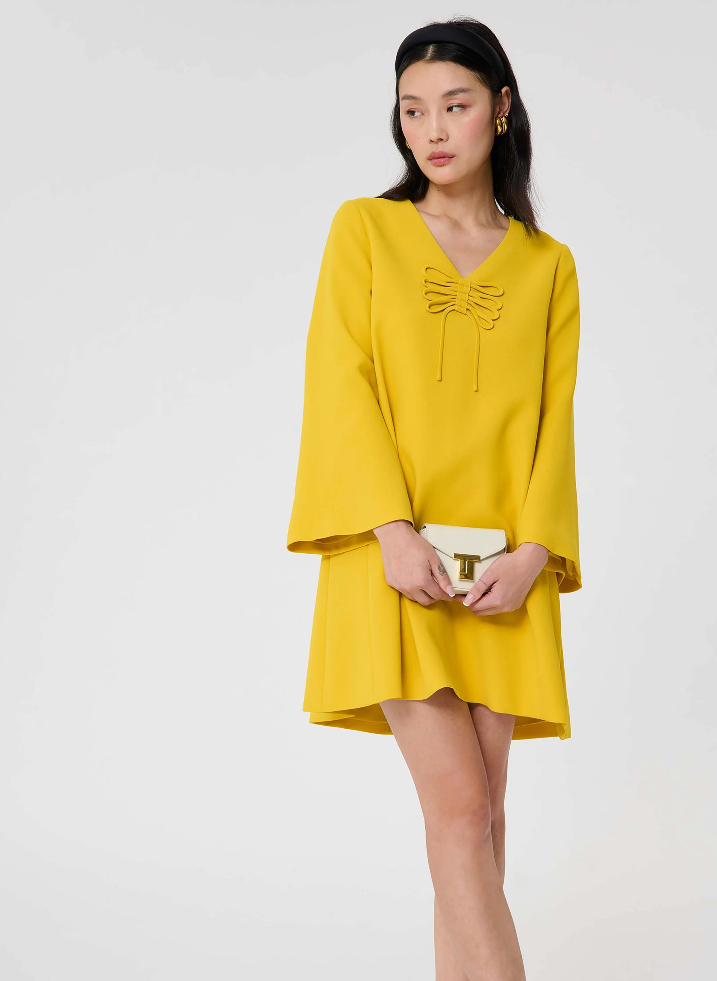 ROLIE - Robe courte col V | Jaune