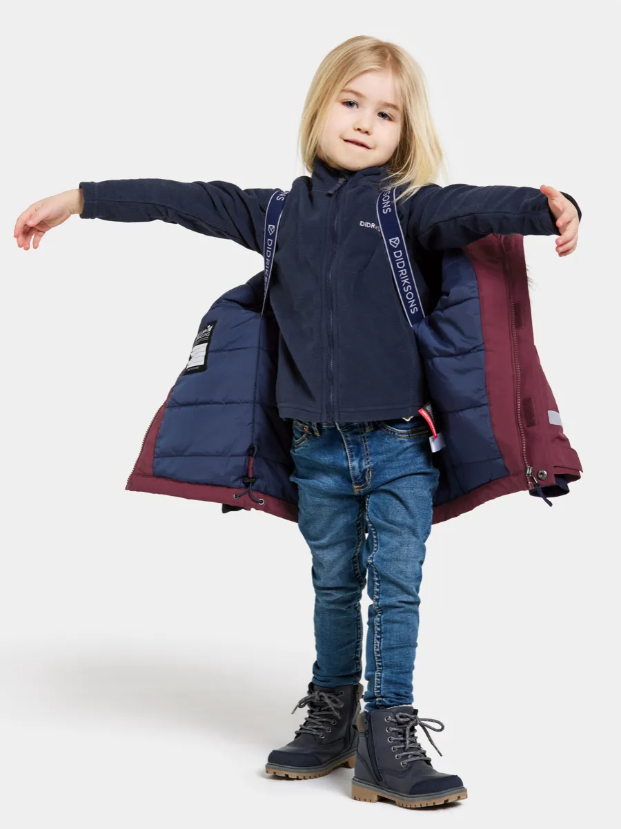 Didriksons Kids' Bjärven Parka 3 Rusty Wine