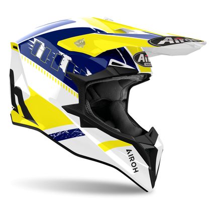 Casque cross Airoh WRAAAP - FEEL 2024 - Jaune / Bleu