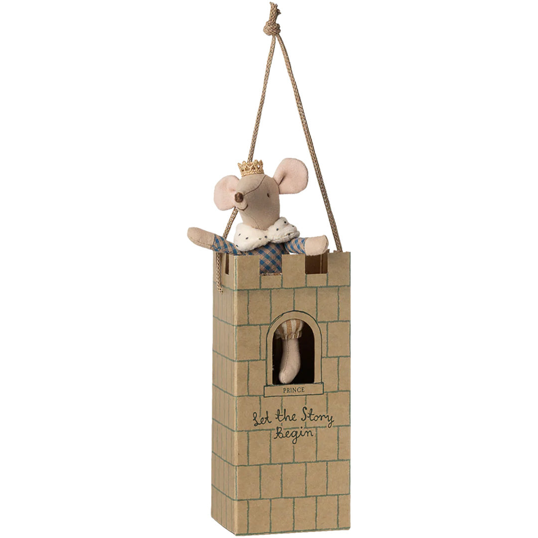 maileg knuffelmuis grote broer prins - ocher - 13 cm