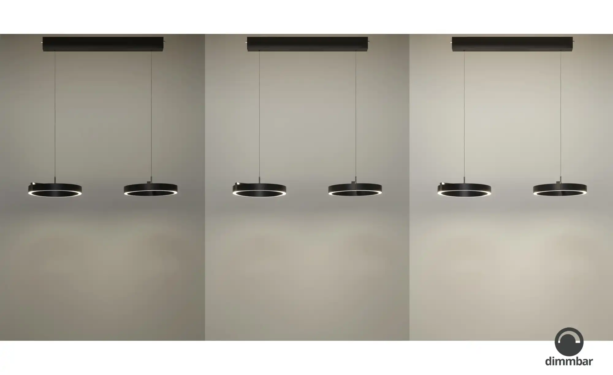 KHG LED-Pendelleuchte, 4-flammig, anthrazit