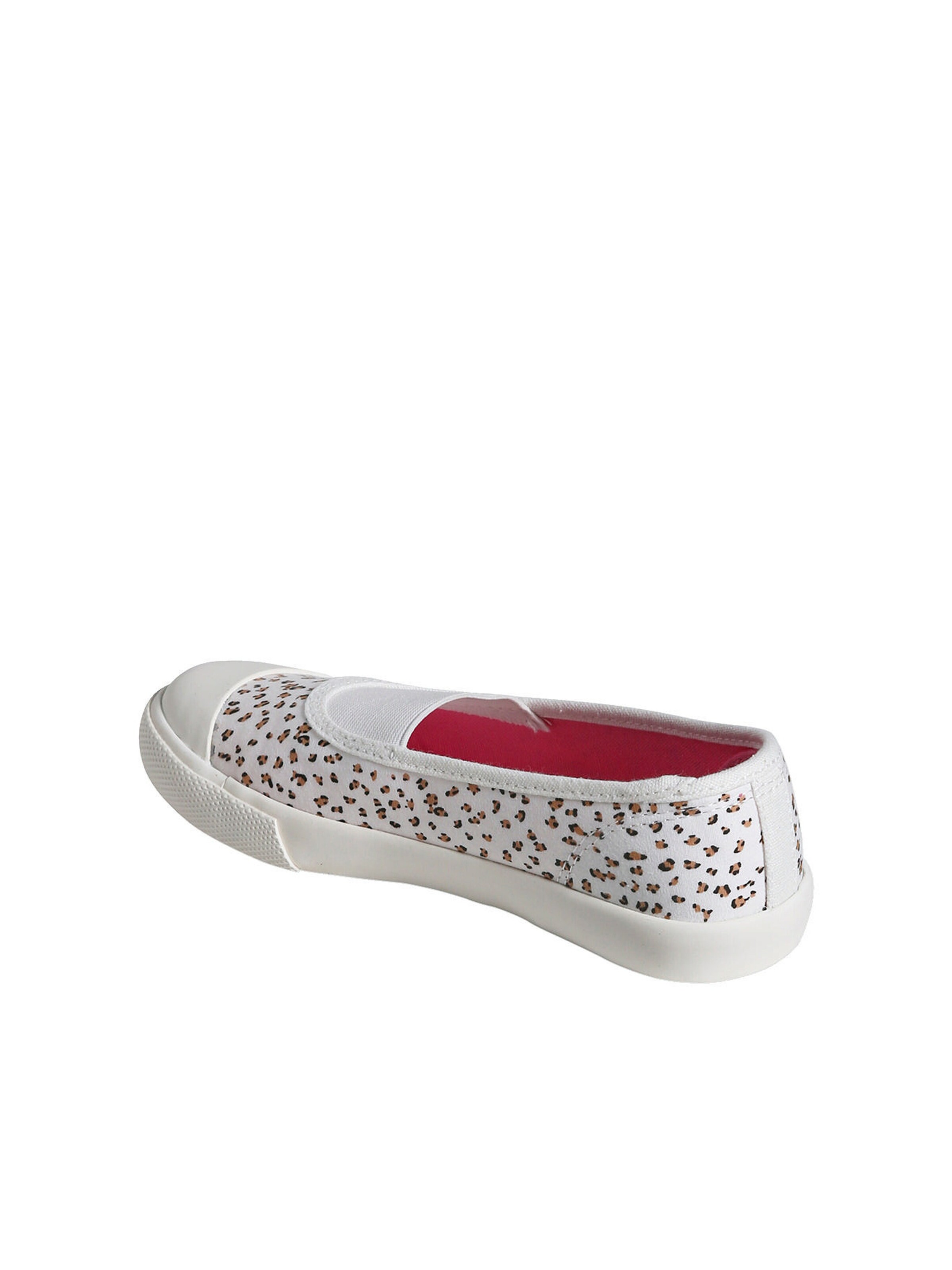 Vertbaudet Mädchen Sneakers mit Gummizug und Anziehtrick weiß/beige leoprint
