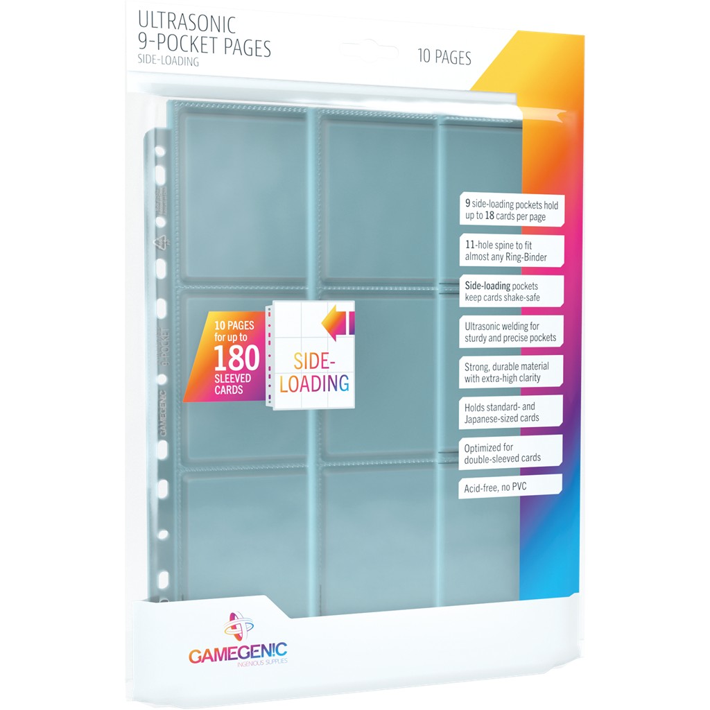 Gamegenic - Ultrasonic 9-Pocket Pages Sideloading 10 pcs pack
