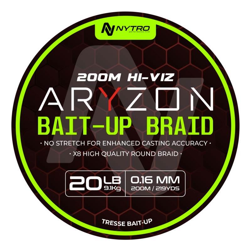 Tresse Nytro Aryzon Hiviz Bait-Up Braid - Lime Green - 200M