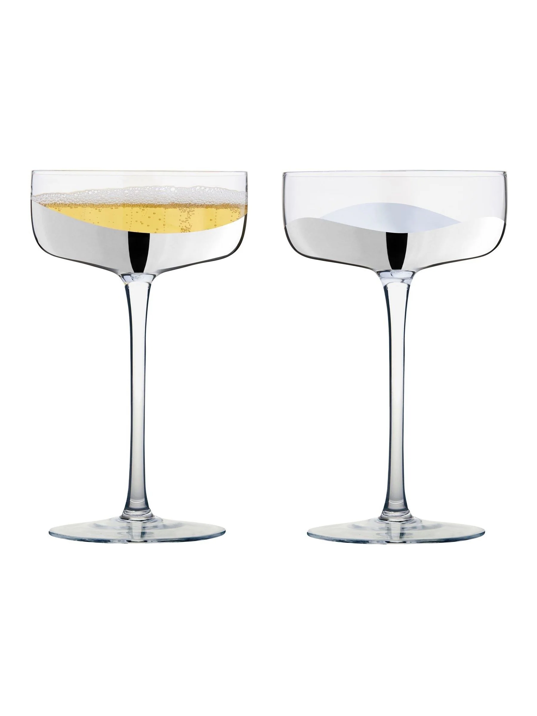 Anton Studio Designs Set of 2 Wave Champagne Saucers