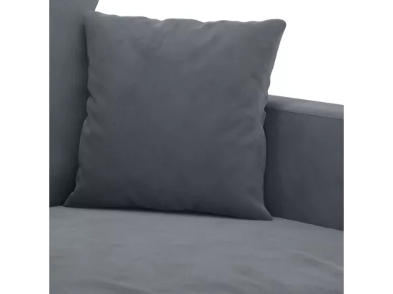Canapé à 2 places Gris foncé 140 cm Velours