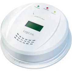 Détecteur de monoxyde de carbone, écran LCD, blanc