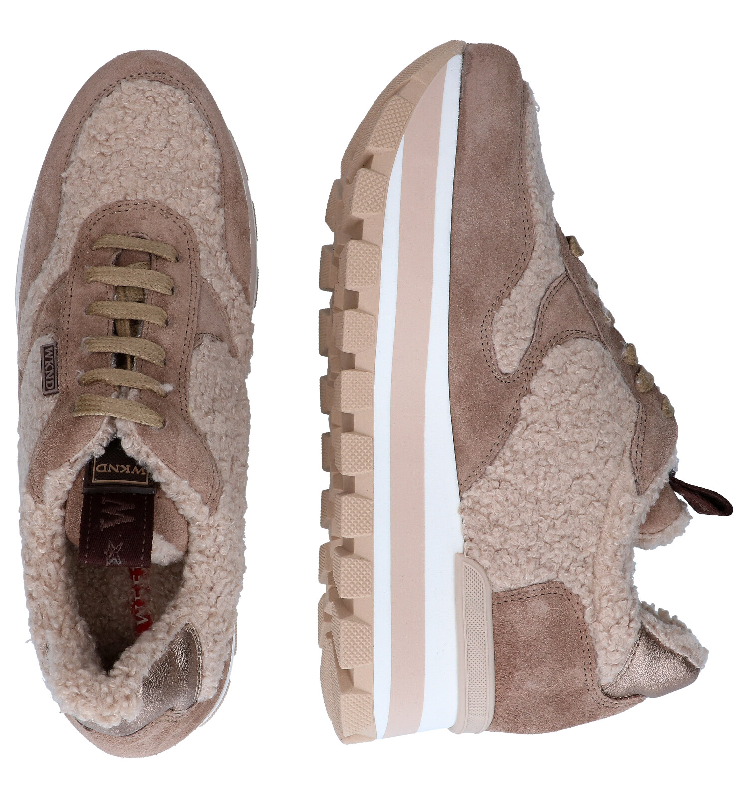 Lage schoenen taupe