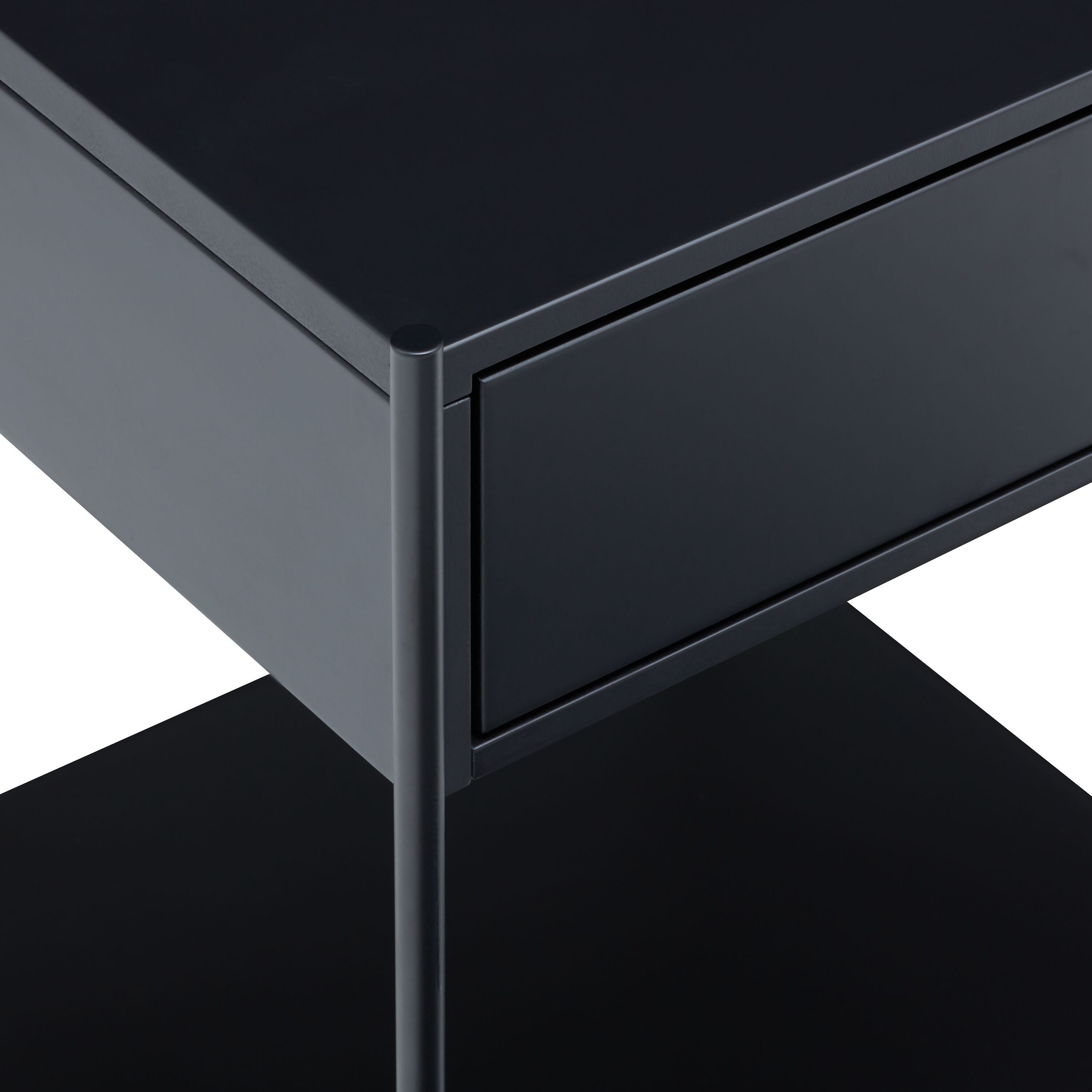 MALA Nachttisch - Schwarz / B: 40.0 cm x T: 40.0 cm x H: 43.0 cm