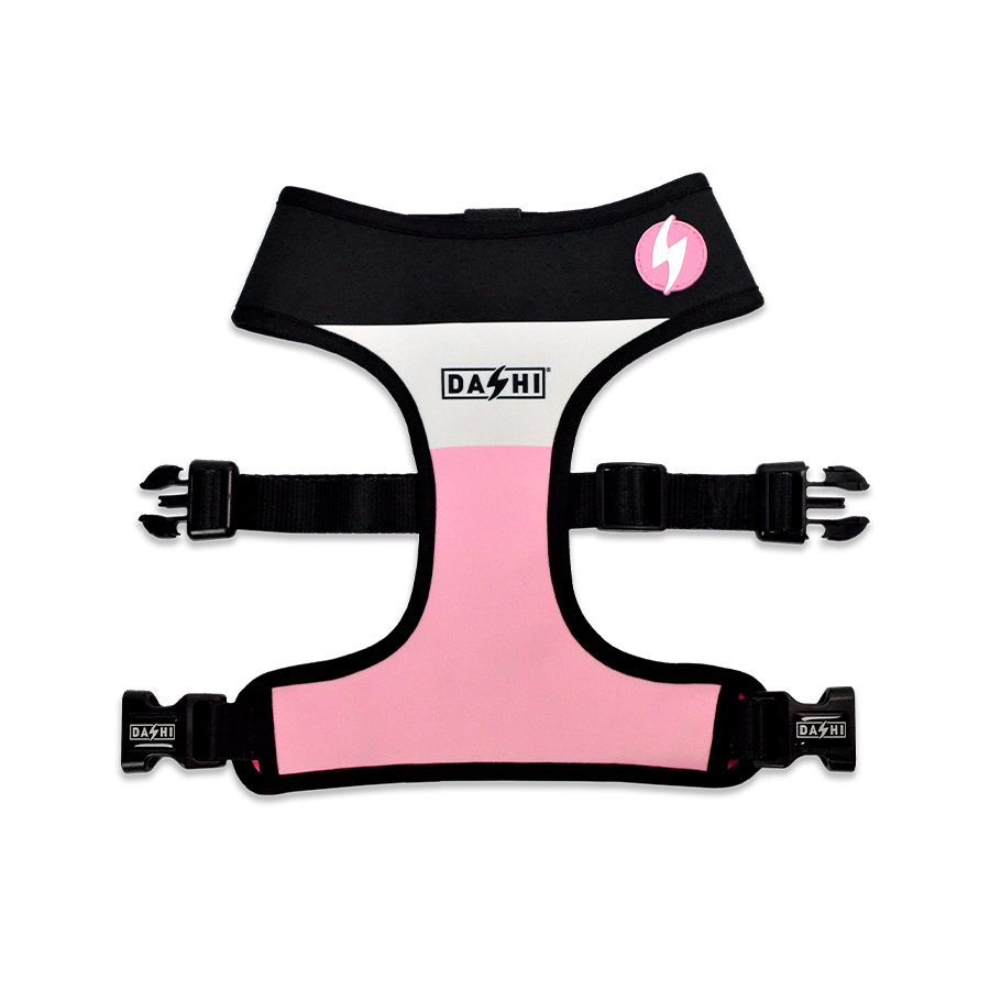 Coleira para cães Dashi Neo Mesh Stripes rosa e preta