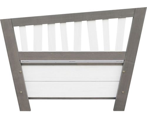 Opbergbank axi Corky 37 x 116 x 84 cm hout grijs wit afsluitbaar gelakt extra vak
