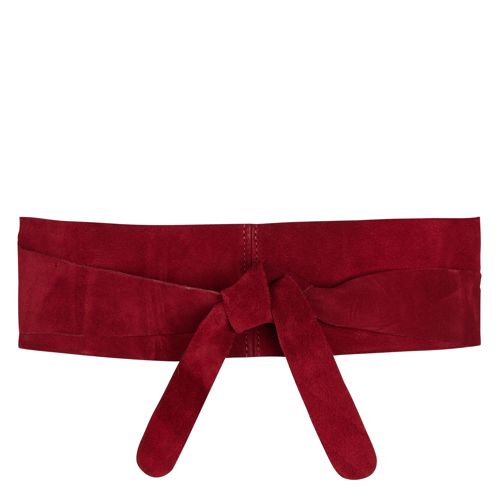 Ceinture à nouer en cuir velours | Violet