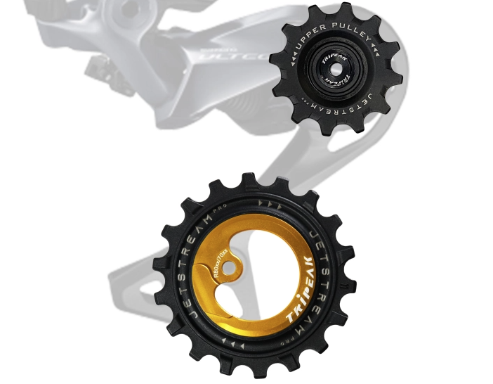 Tripeak Oversized pulleyhjul Jetstream pro keramiske lejer Shimano GRX-RX810/815 11T/18T Sort