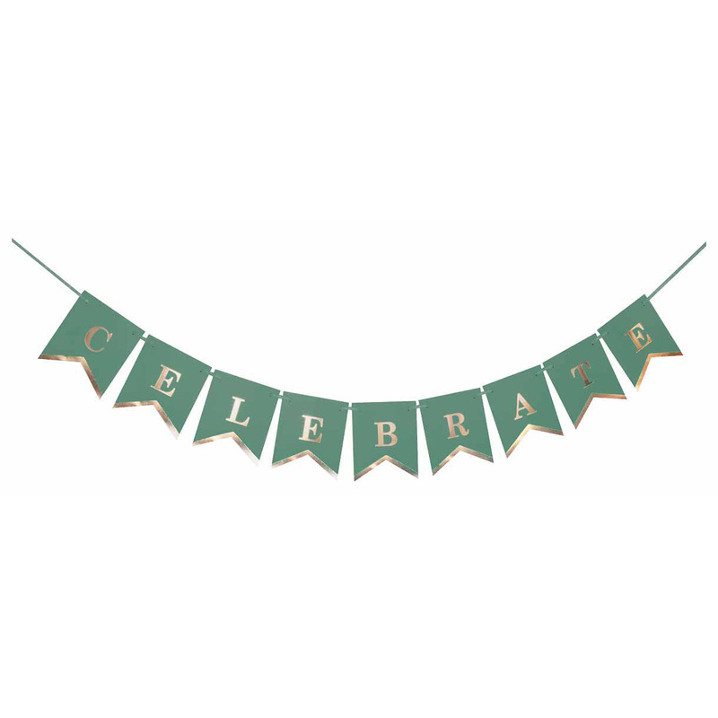 I AM CREATIVE Mini Wimpel Celebrate, mint
