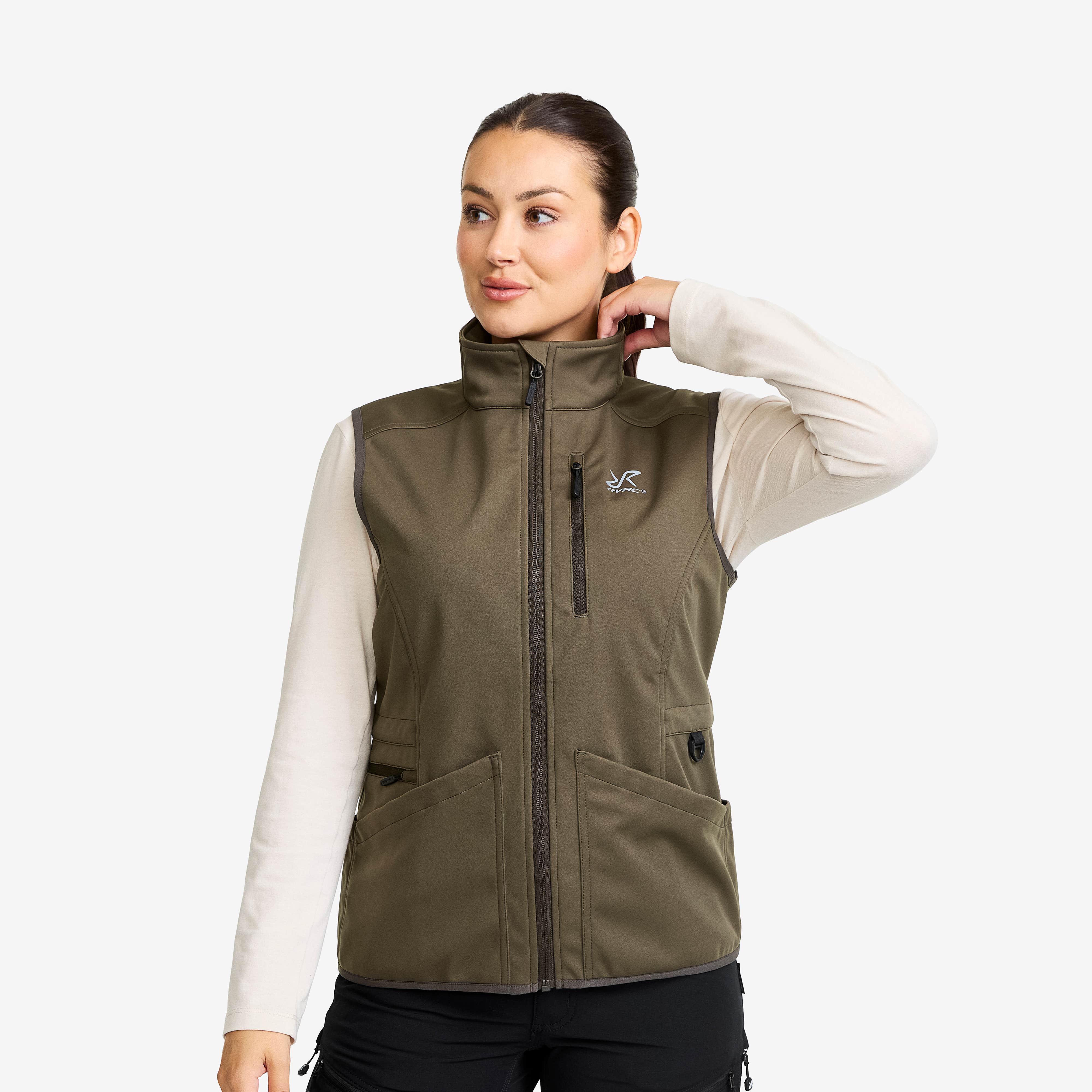 Responder Softshell Vest  Dame Light Moss Gray