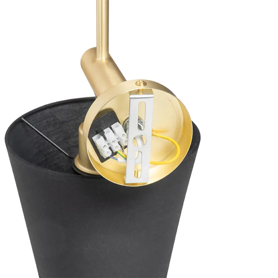 Qazqa wandlampen pluk goudkleurig e27