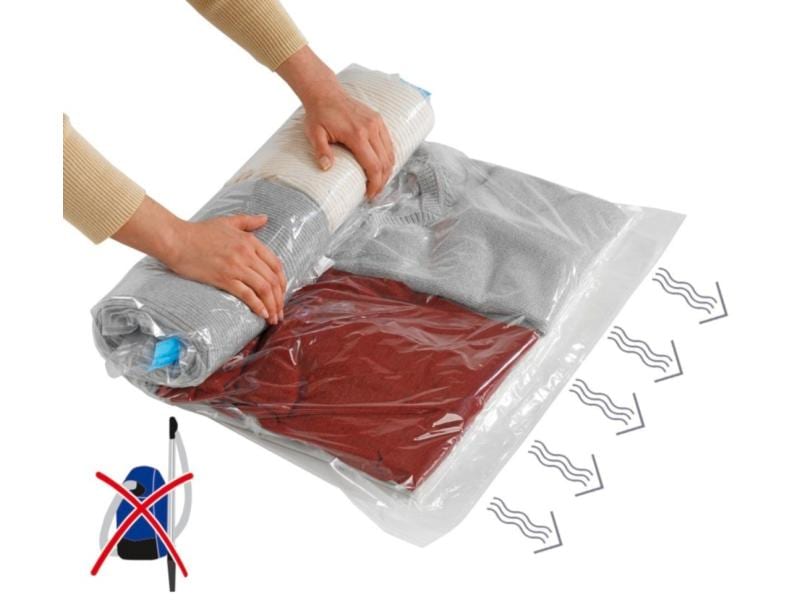 Wenko Kleiderschutzhülle Roll 60 cm x 95 cm, 1 Stück Zusammenrollbare, transparente Schutzhülle