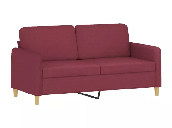 Ensemble de canapés 2 pcs avec coussins Rouge bordeaux Tissu
