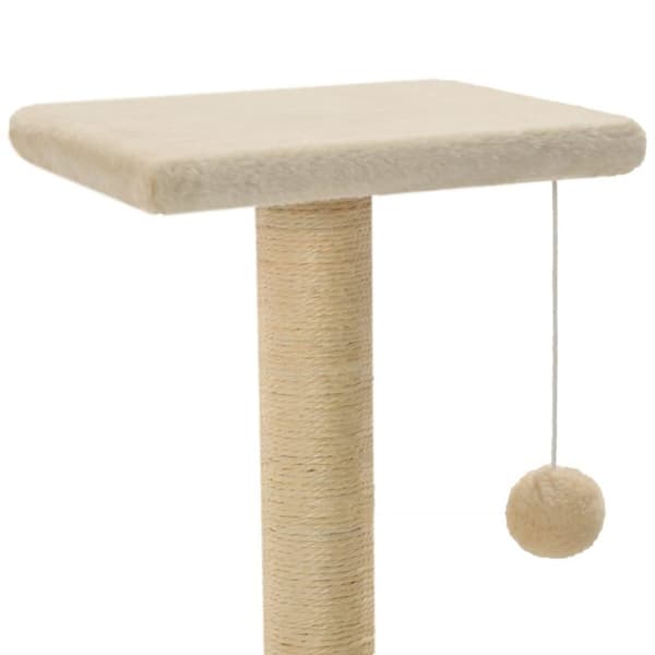 vidaXL Kattetre med klorestolper i sisal 65 cm beige