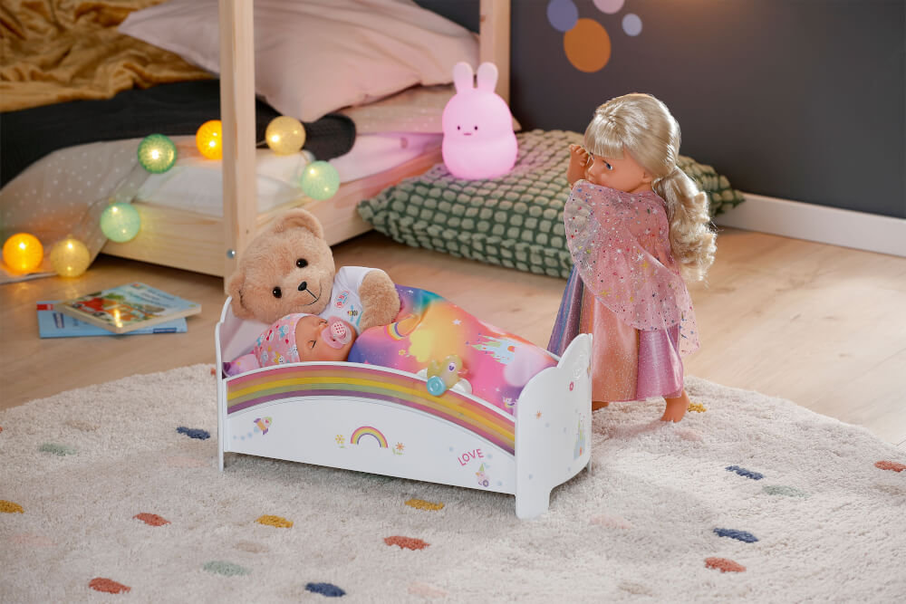 BABY born Regenbogen Bett