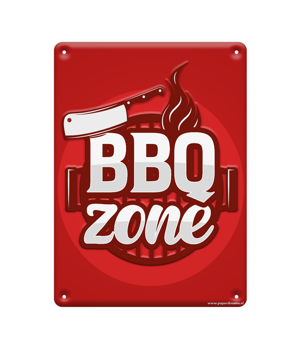 Metalen Bord Bbq Zone
