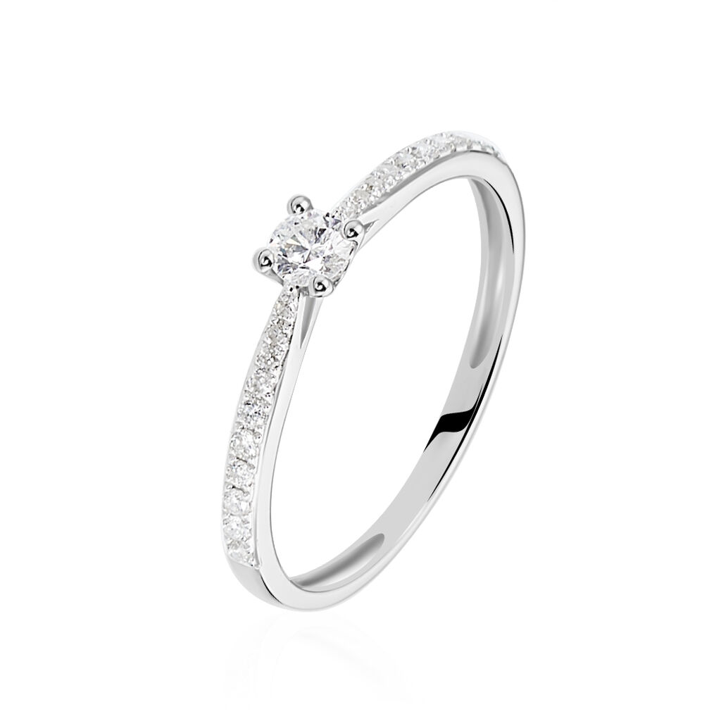 Bague Solitaire Hemera Or Blanc Diamant